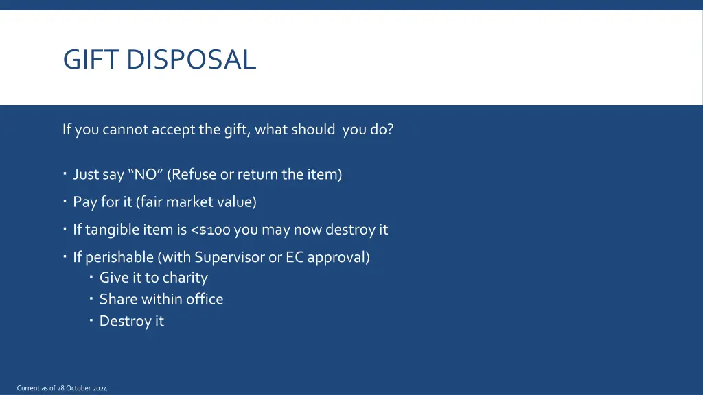 gift disposal