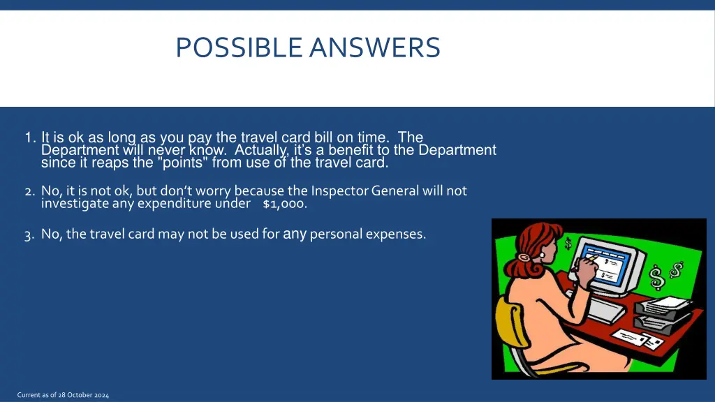 possible answers