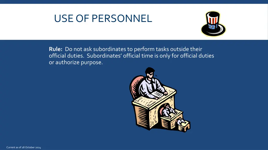use of personnel