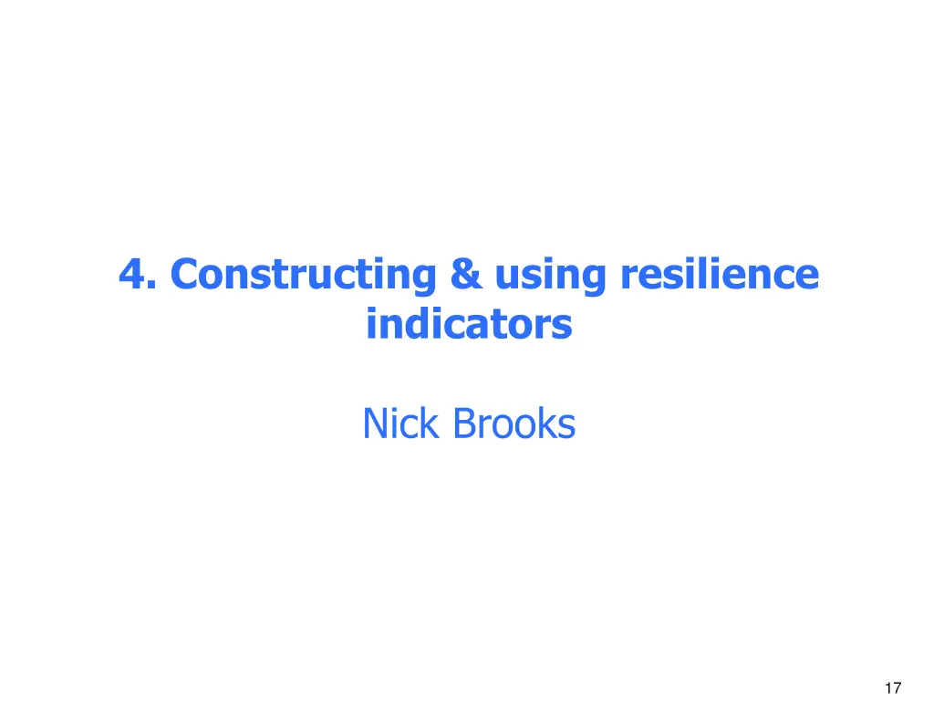 4 constructing using resilience indicators