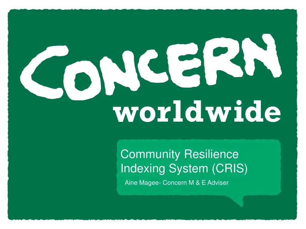 community resilience indexing system cris