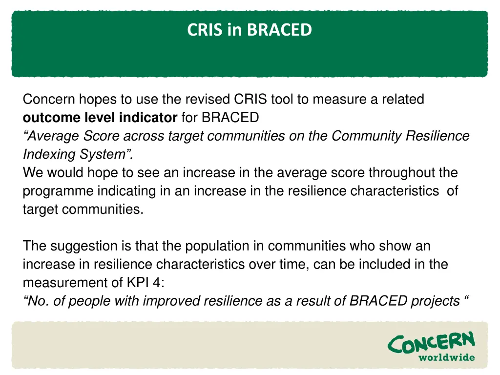 cris in braced