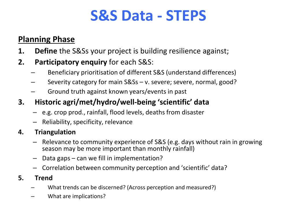 s s data steps