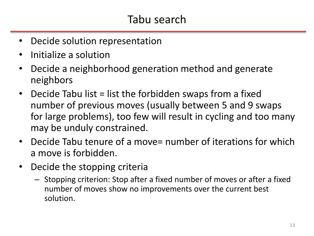 tabu search