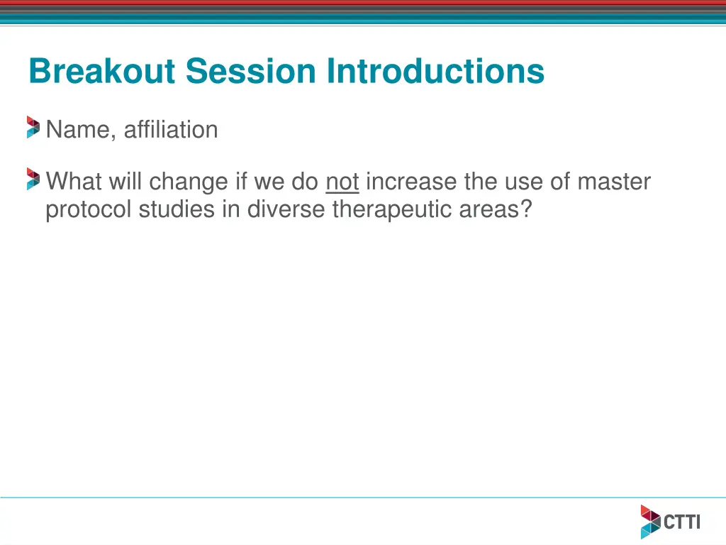 breakout session introductions