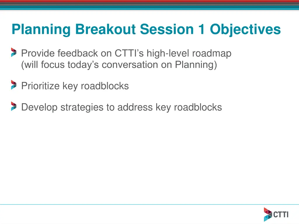 planning breakout session 1 objectives