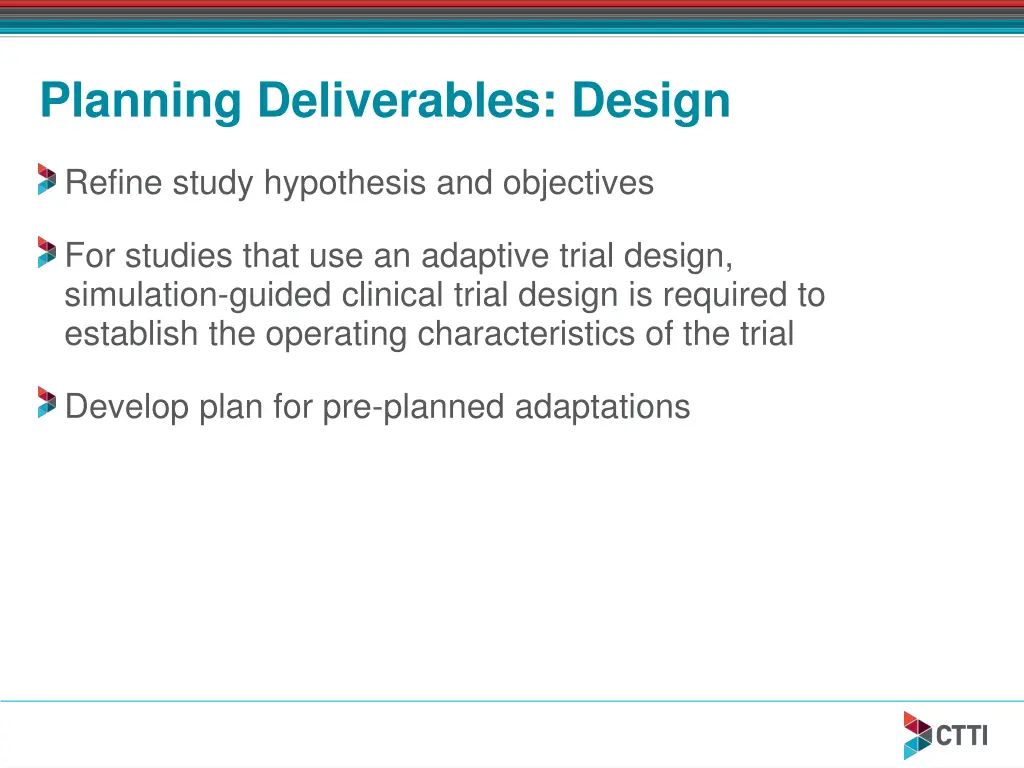 planning deliverables design