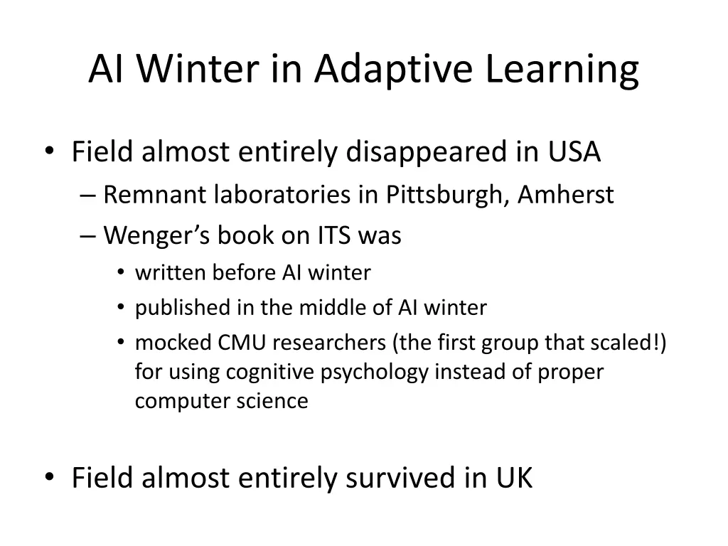 ai winter in adaptive learning