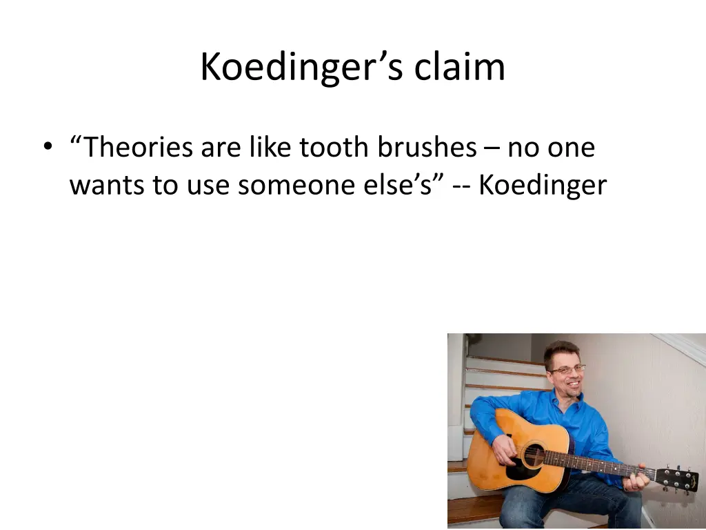 koedinger s claim