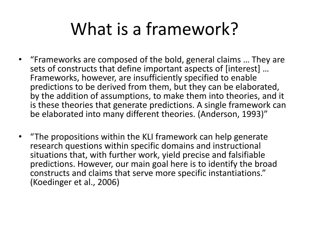 what is a framework