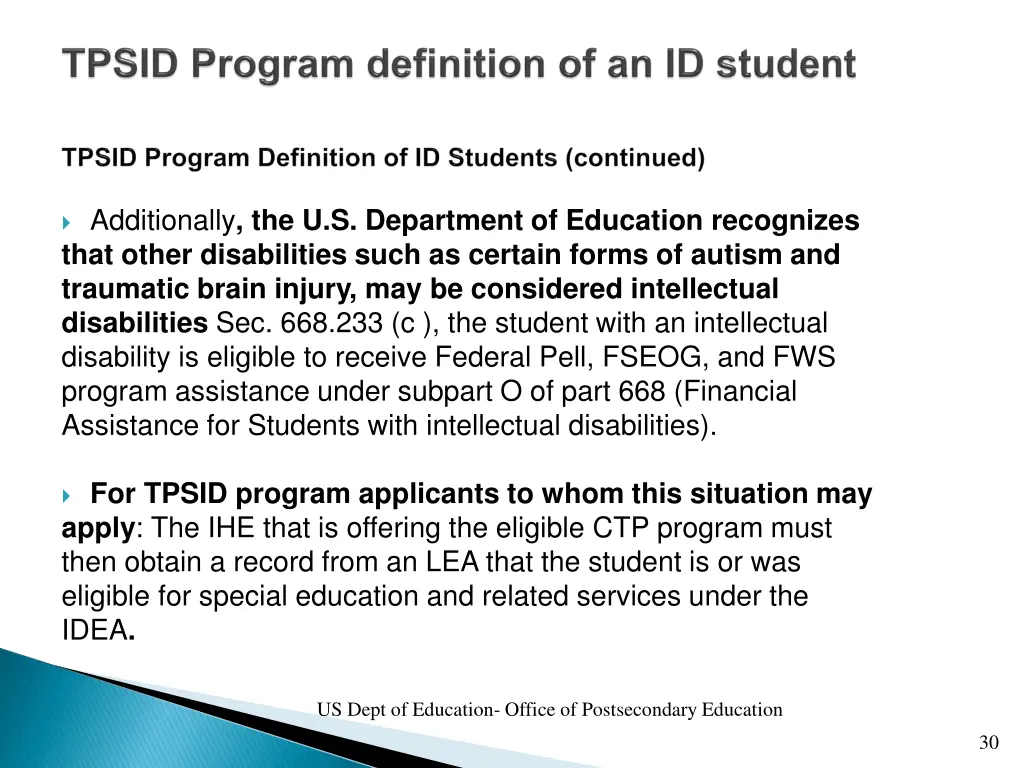 additionally the u s department of education