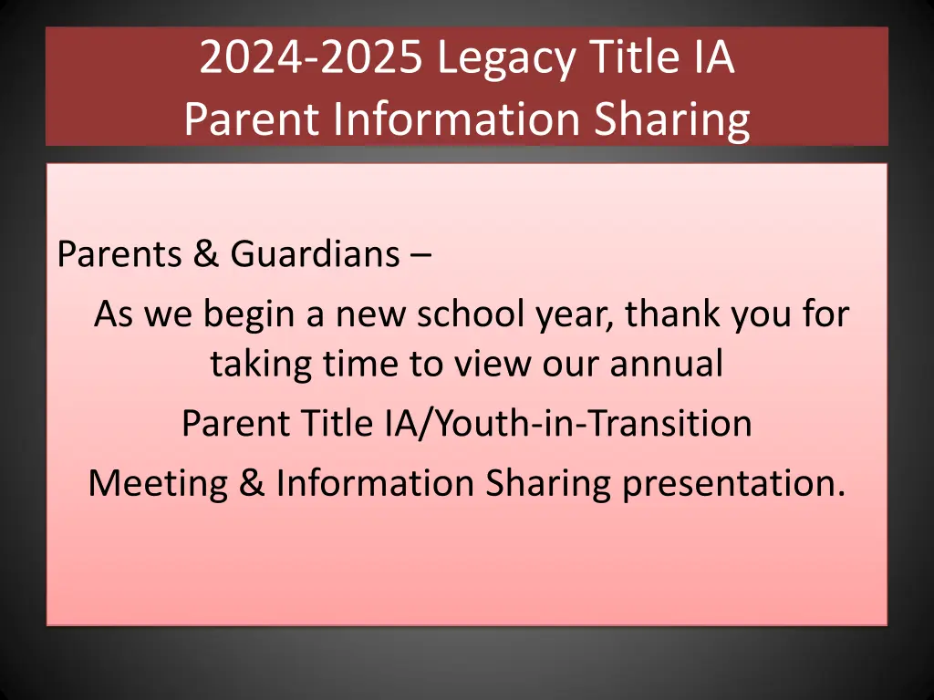 2024 2025 legacy title ia parent information