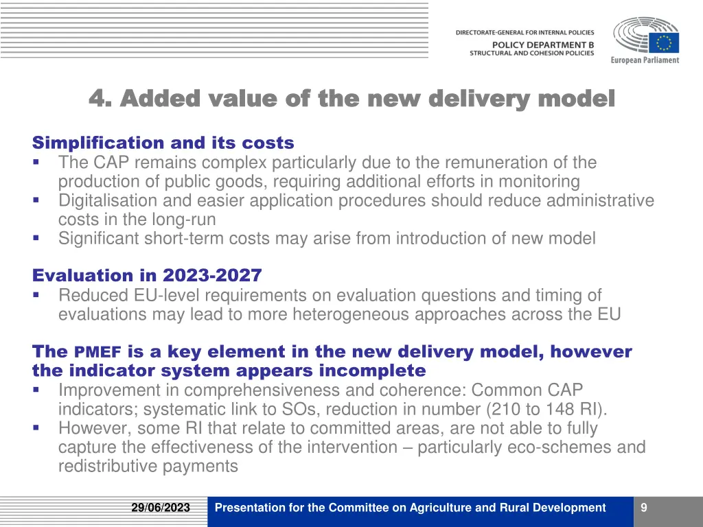 4 added value of the new delivery model 4 added