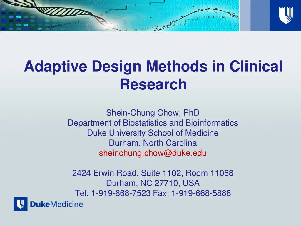 adaptive design methods in clinical research