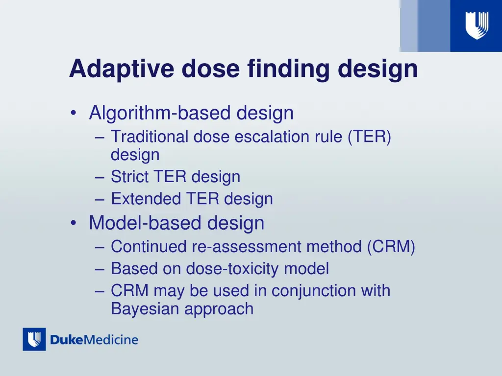 adaptive dose finding design 1
