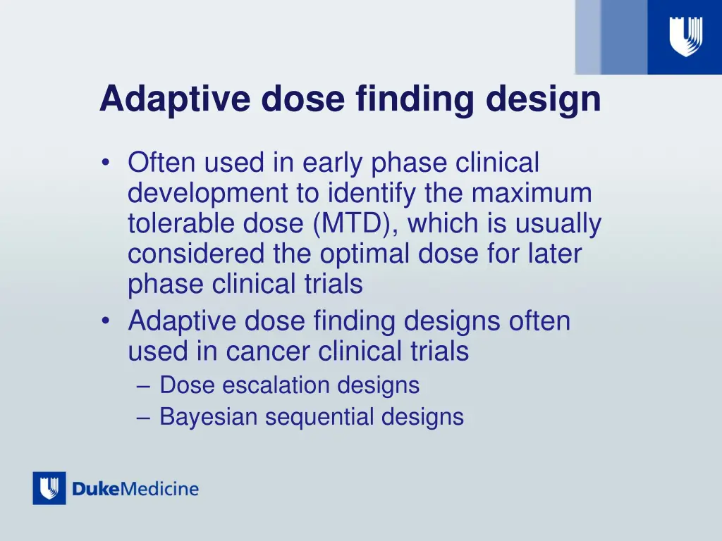 adaptive dose finding design