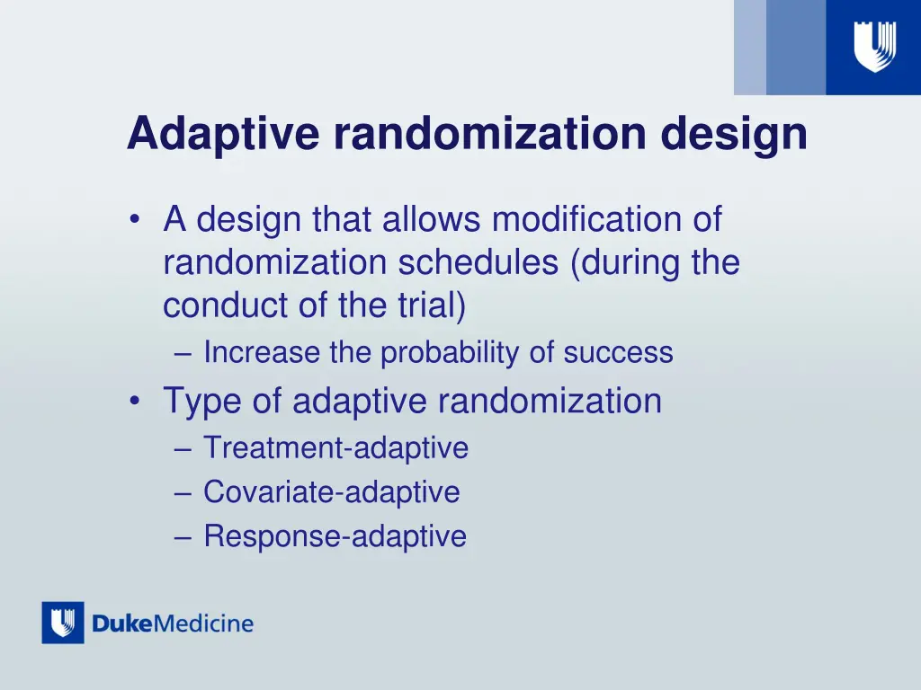 adaptive randomization design