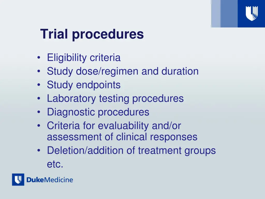 trial procedures