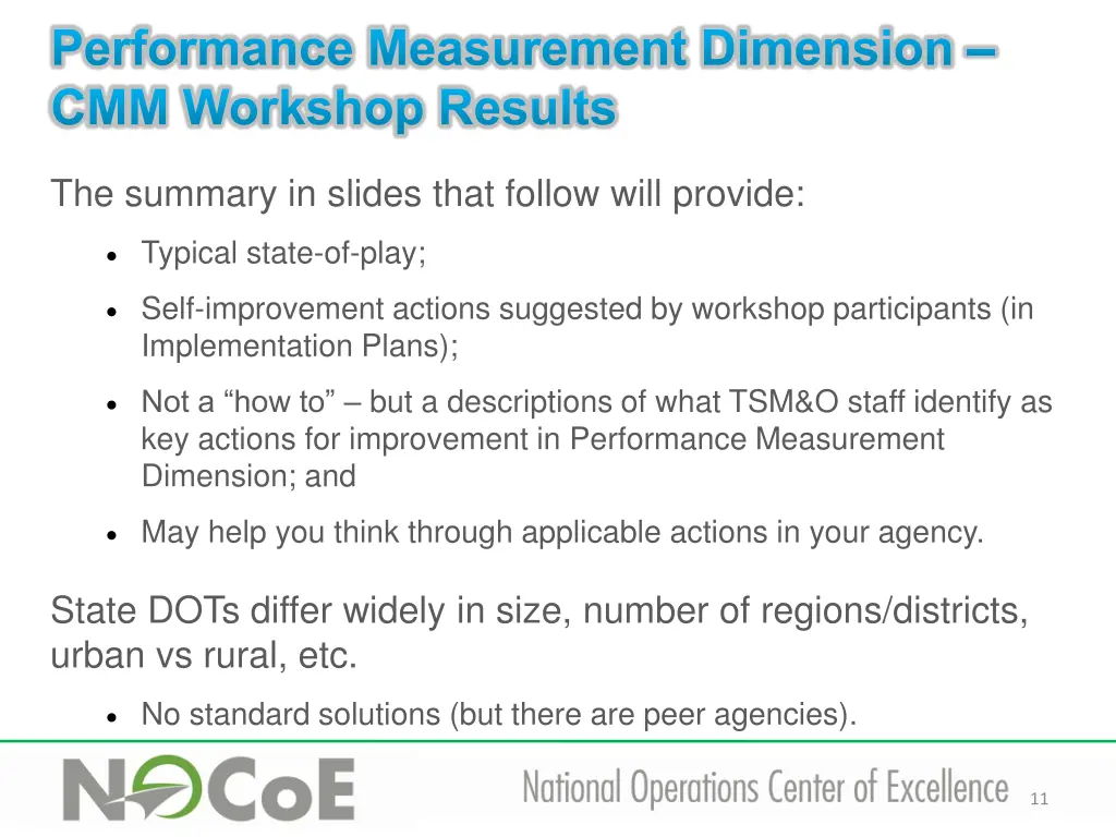 performance measurement dimension cmm workshop