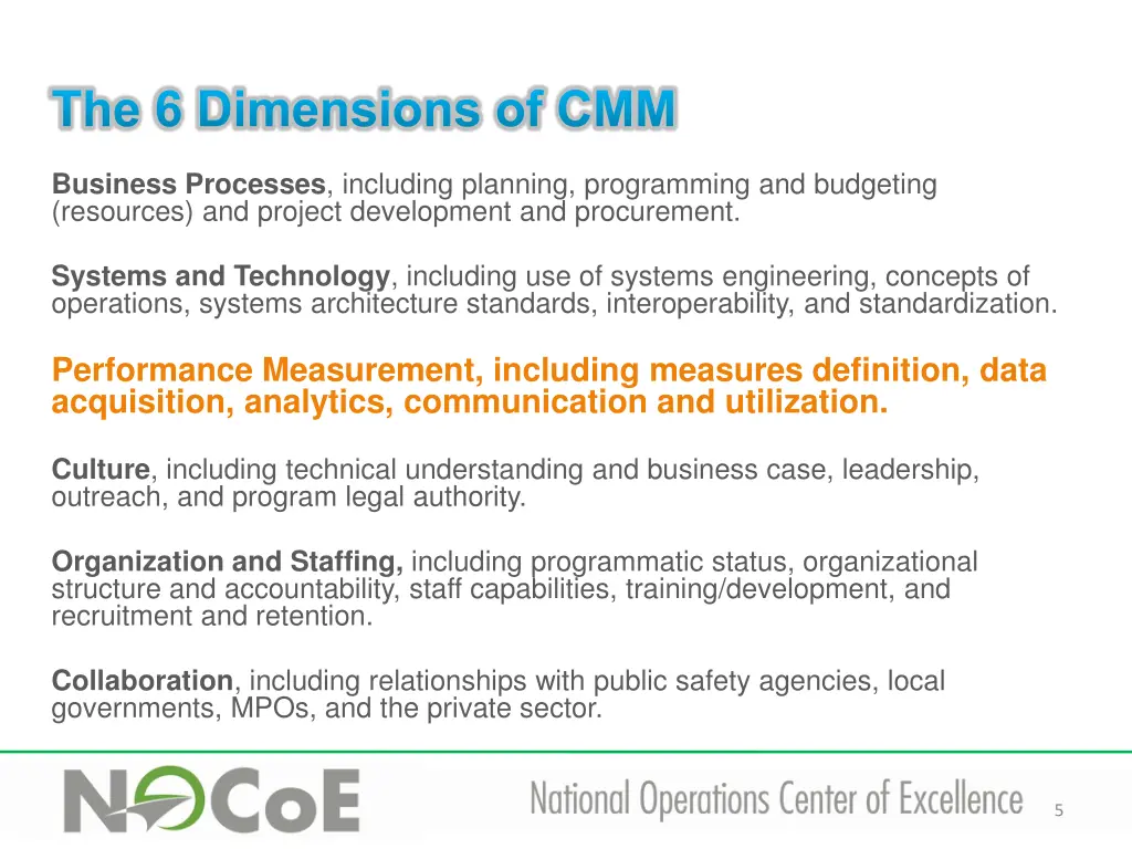 the 6 dimensions of cmm