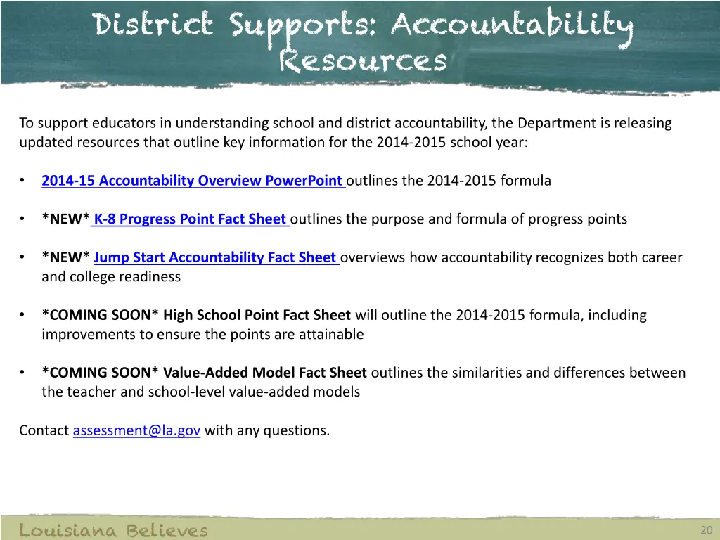 district supports accountability resources