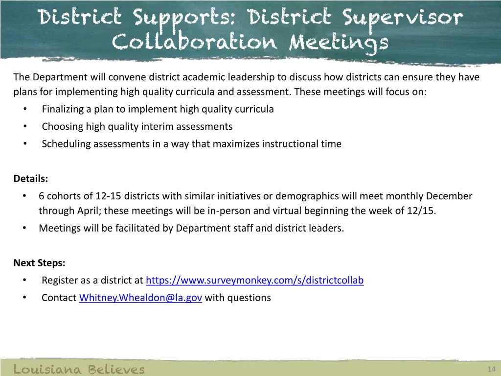 district supports district supervisor