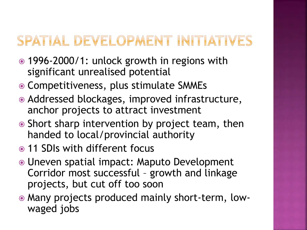 spatial development initiatives