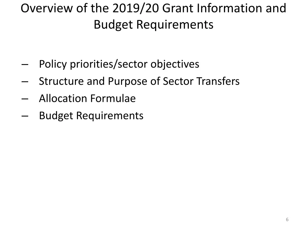 overview of the 2019 20 grant information