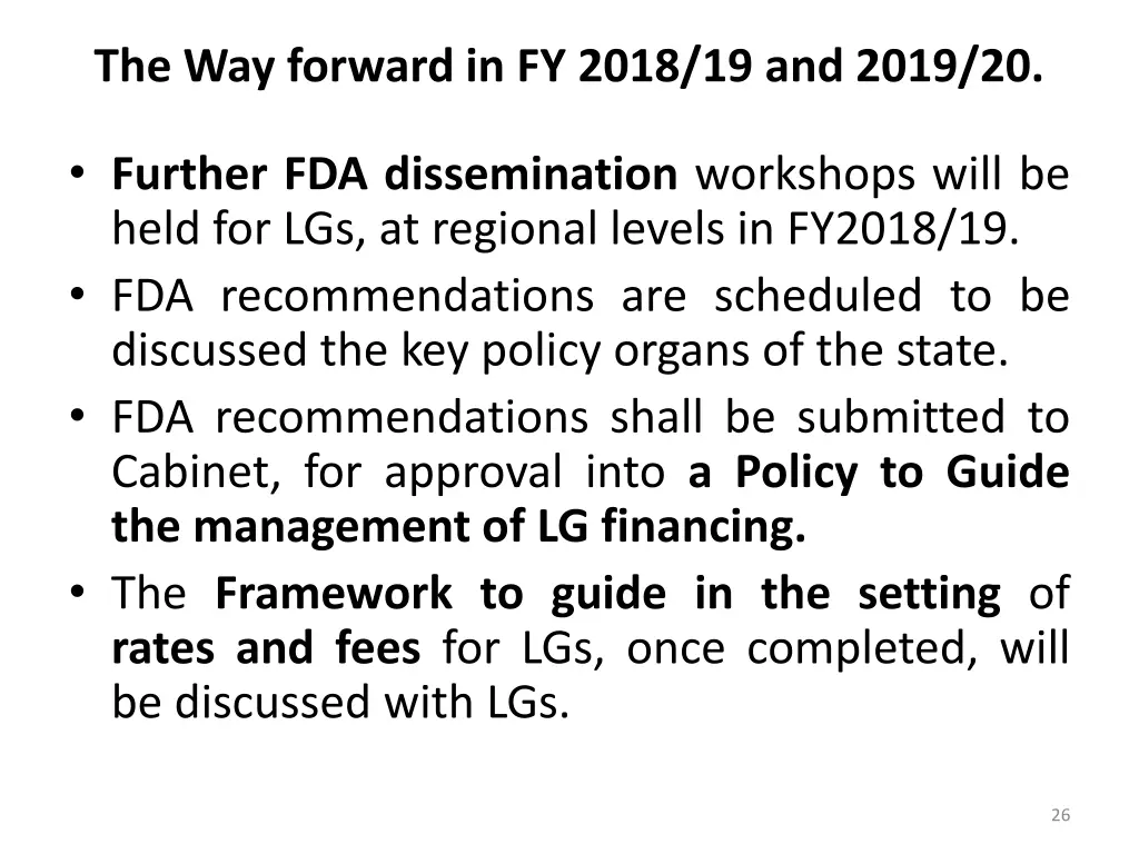 the way forward in fy 2018 19 and 2019 20