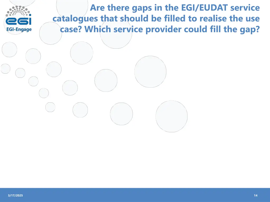 are there gaps in the egi eudat service