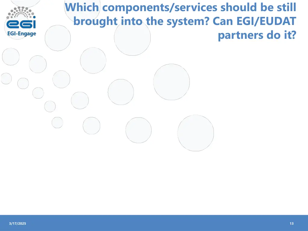 which components services should be still brought