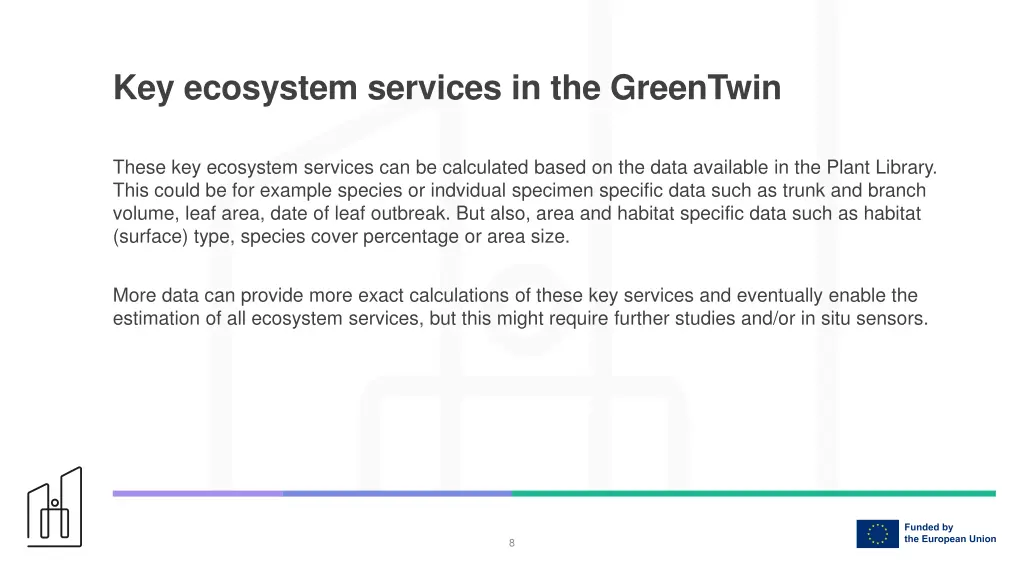 key ecosystem services in the greentwin 1
