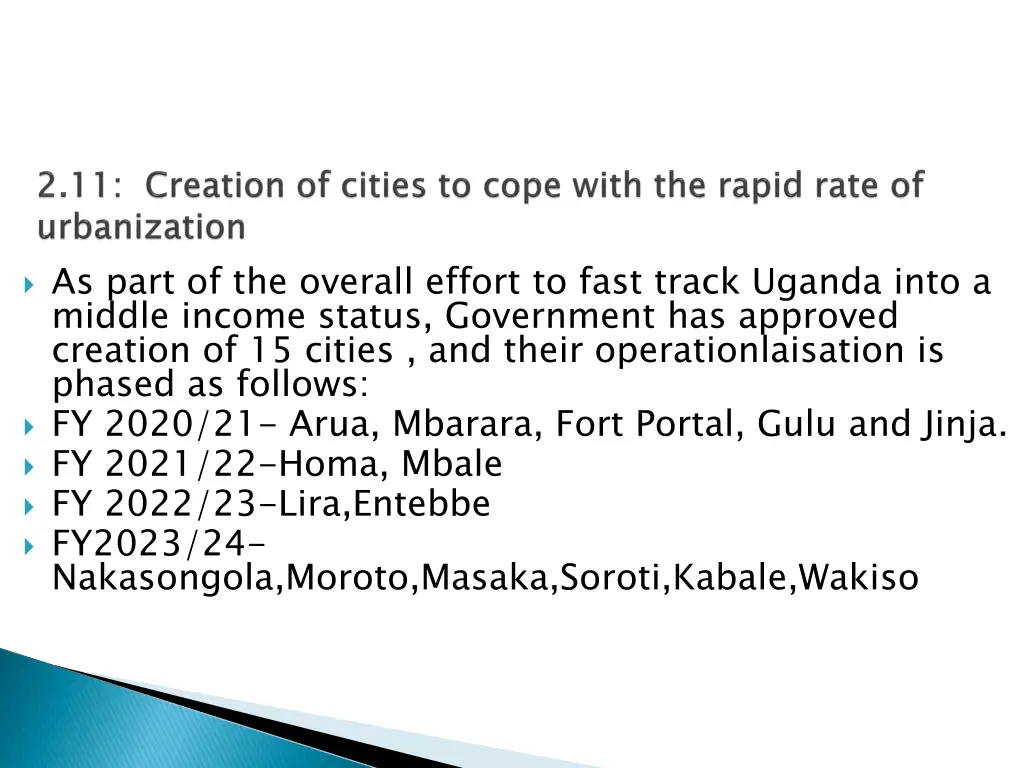 as part of the overall effort to fast track
