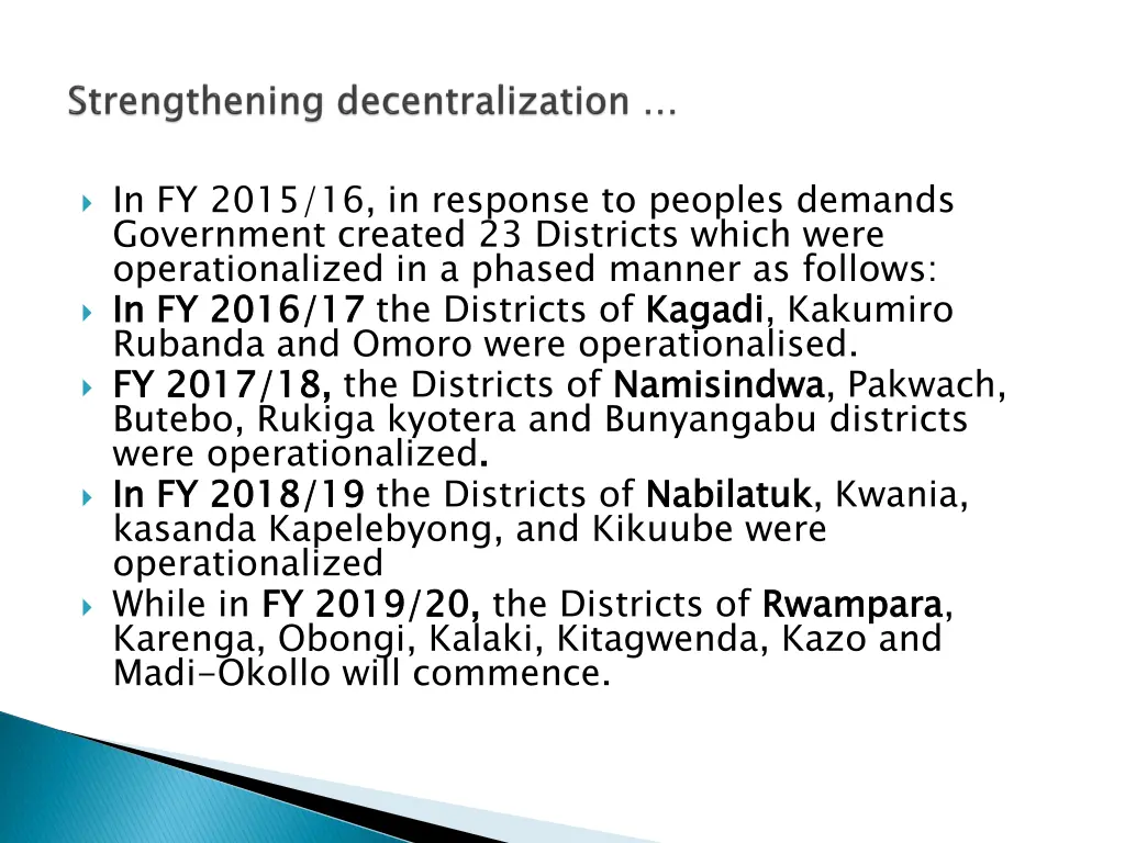 in fy 2015 16 in response to peoples demands