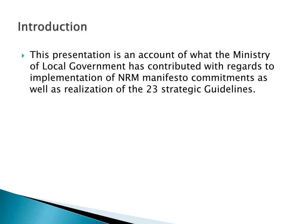 this presentation is an account of what