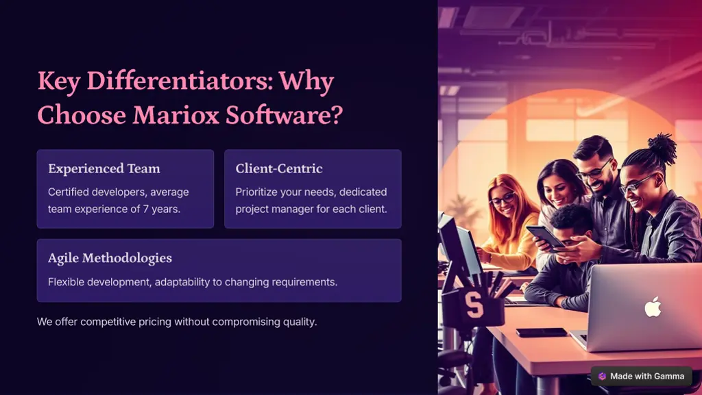 key differentiators why choose mariox software