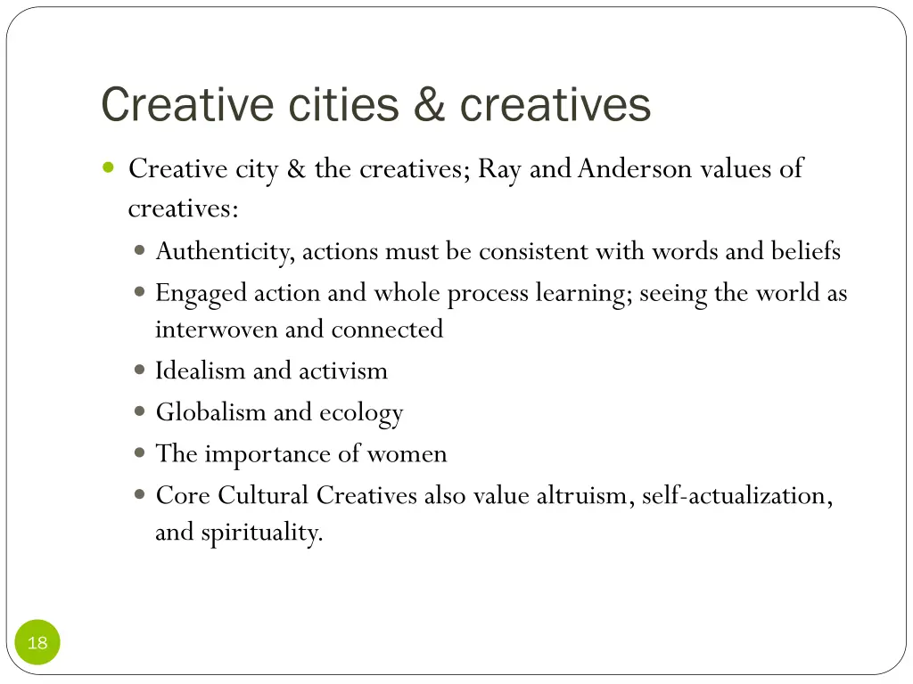 creative cities creatives
