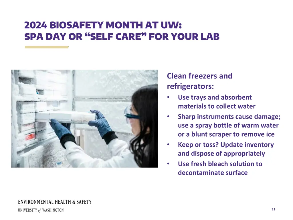 2024 biosafety month at uw spa day or self care 2