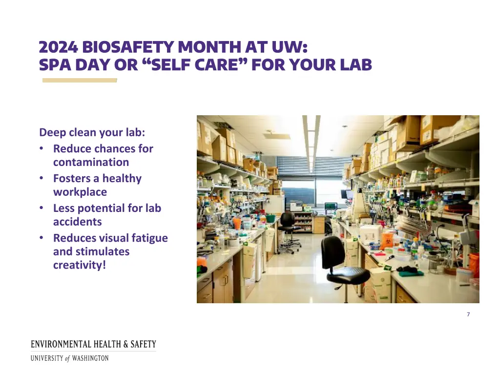 2024 biosafety month at uw spa day or self care