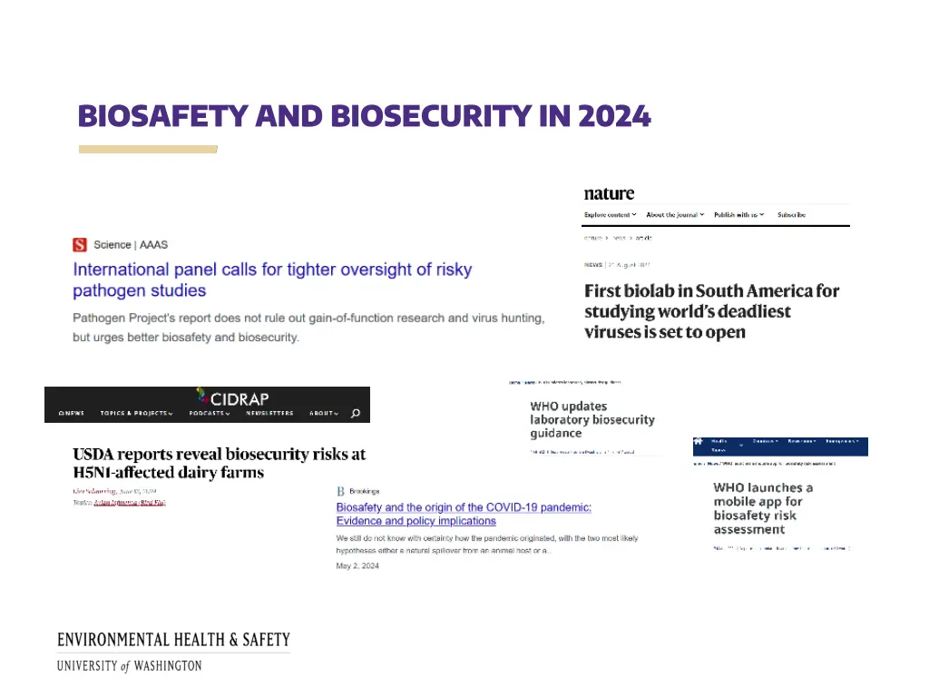 biosafety and biosecurity in 2024