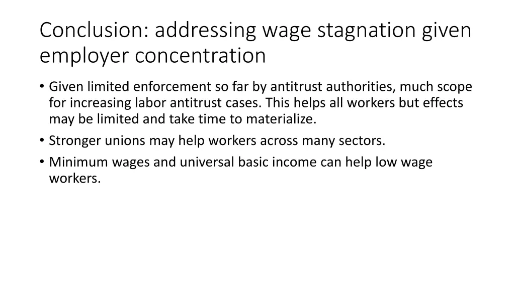 conclusion addressing wage stagnation given