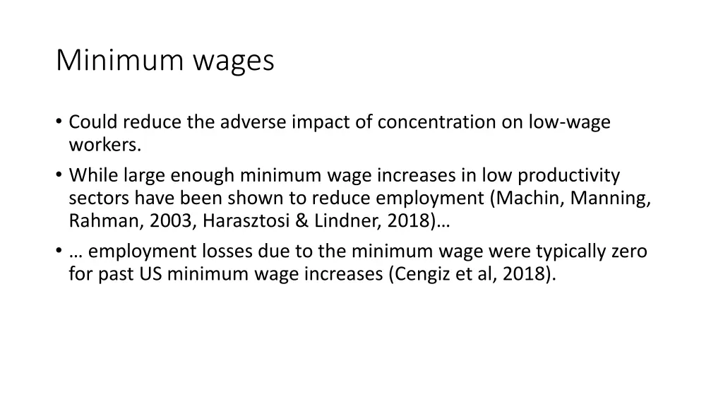 minimum wages