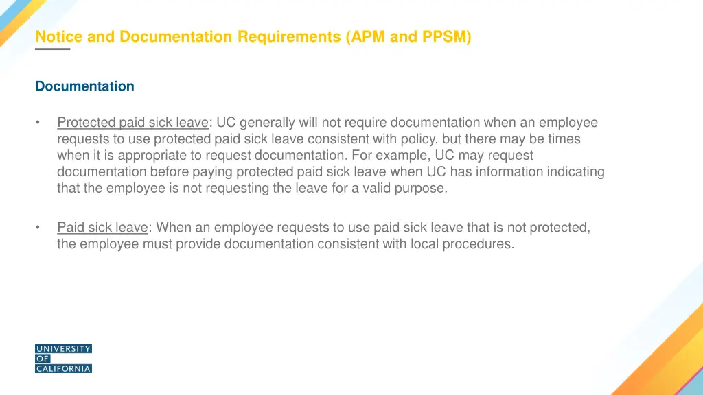 notice and documentation requirements apm and ppsm 1