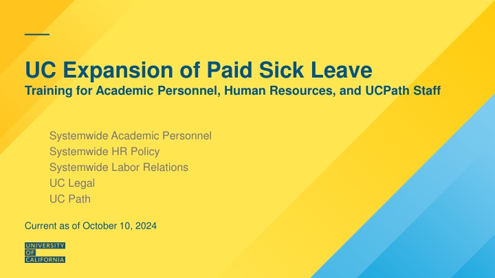 uc expansion of paid sick leave training