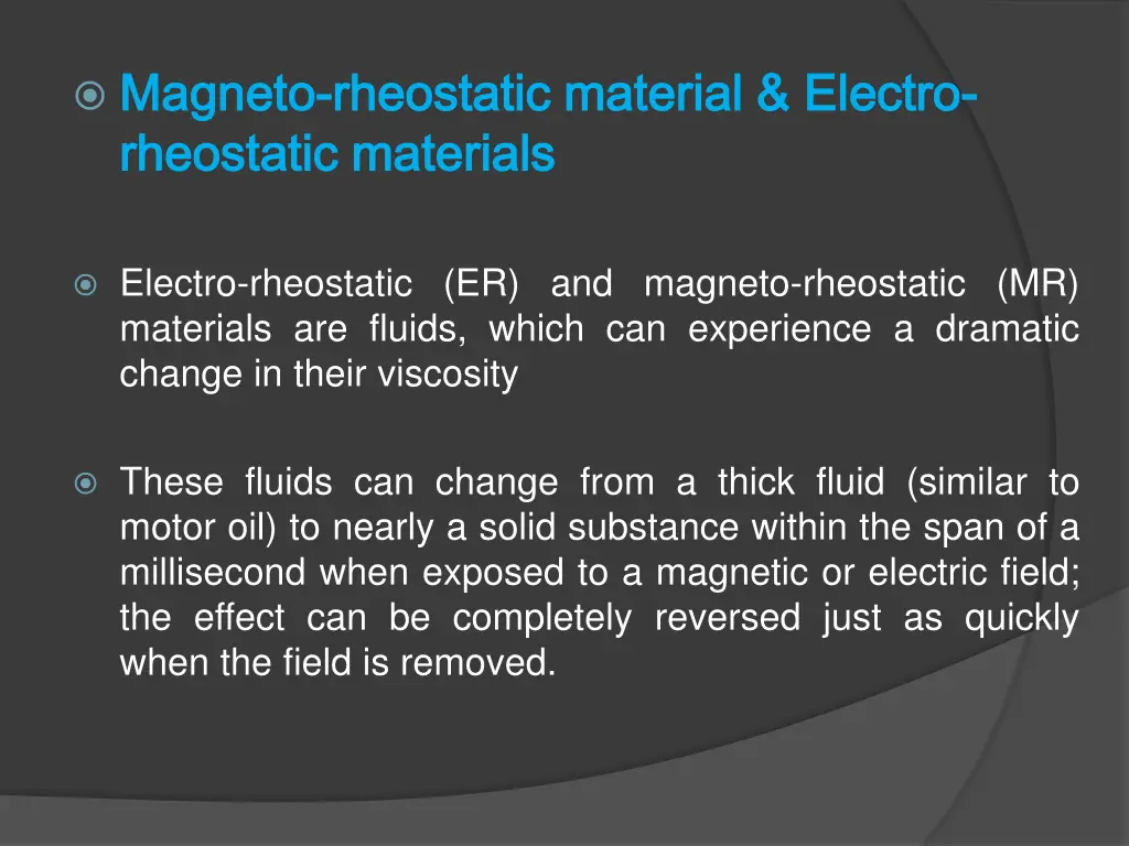 magneto magneto rheostatic rheostatic rheostatic