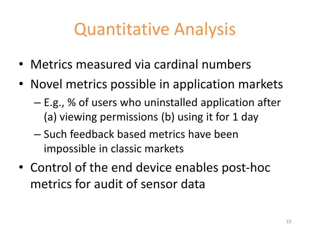quantitative analysis