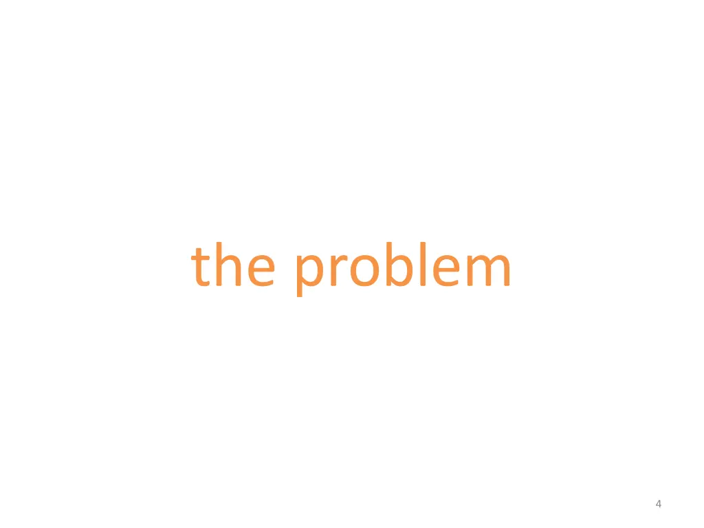 the problem