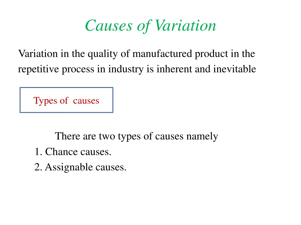causes of variation