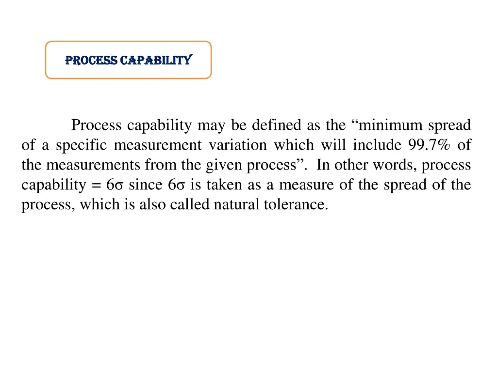 process capability process capability