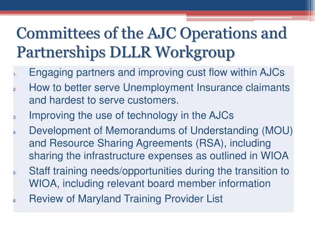 committees of the ajc operations and partnerships
